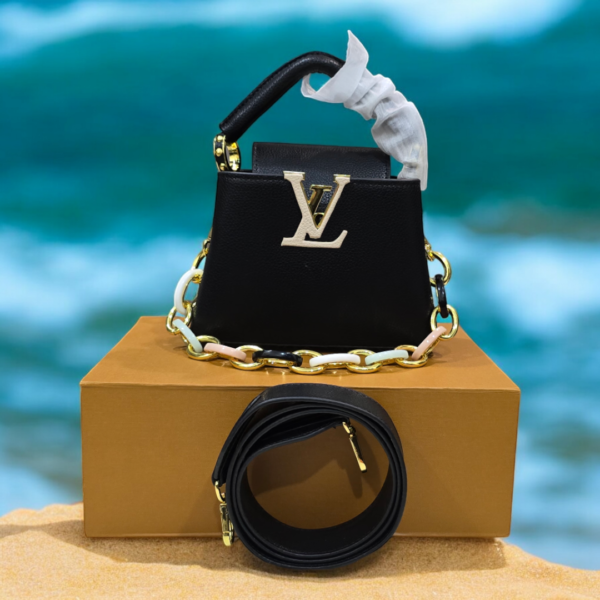 Louis Vuitton Capucines Mini Hand Bag-Black