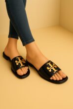 Tory Burch Women’s Comfort Slide Slippers – Black 2