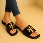 Tory Burch Women’s Comfort Slide Slippers – Black 2